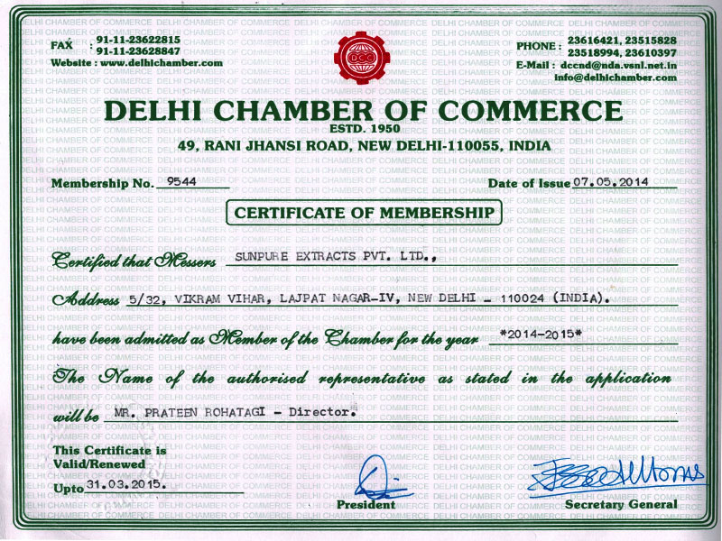 DELHI CHAMBER OF COMMERCE